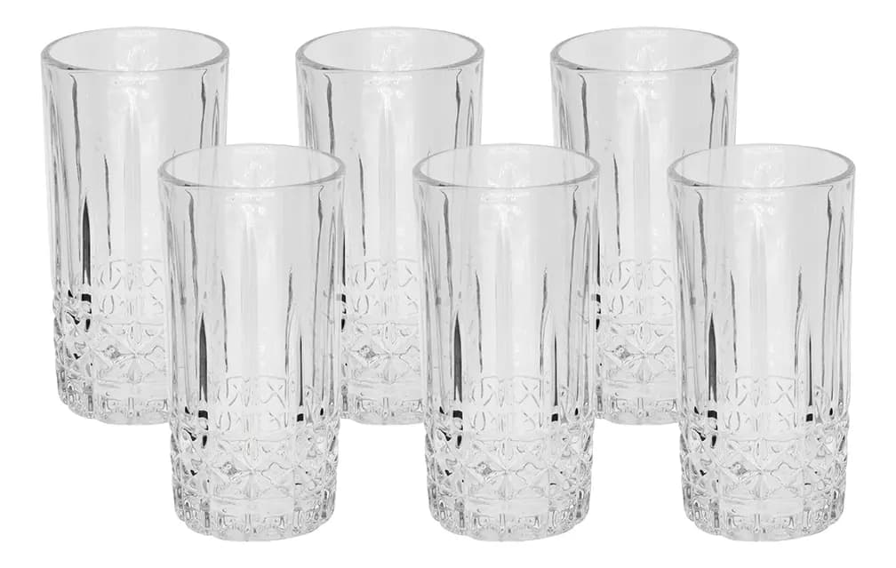 Kit Jogo 06 Copos Long Drink Koper 350ml Mimo Style Tc23235