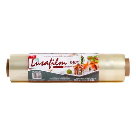 Papel Filme Pvc 28x300 Bobina Plastica Para Embalagem De Alimentos 28cm X 300metros Lusafilm R105 Dispafilm