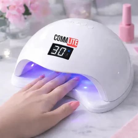 Cabine Secadora Uv Led Sun5 48w Profissional Para Unhas Gel Alongamento Bivolt Automática Timer Sensor Esmalte Gel Manicure Pedicure Secagem Rápida Branco Nail Art Salão
