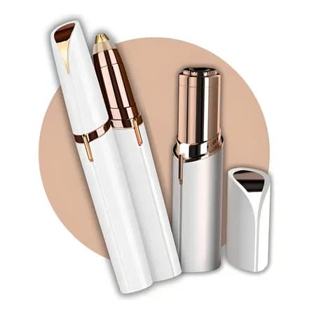 Kit Caneta Depiladora Sobrancelha + Batom Depilador Facial Branco Campus Ecom 127/220v