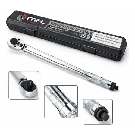 Torquimetro De Estalo 1/2 Pol 2.8 A 21kg Crv Reversível Mfl