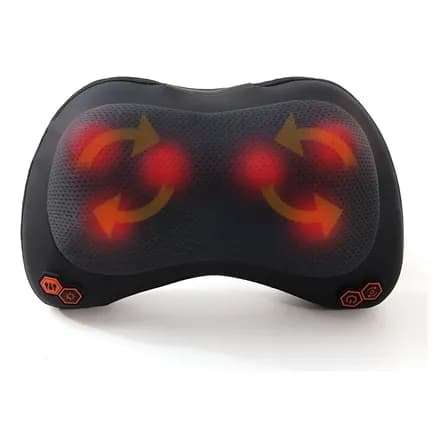 Almofada Encosto Massageador Shiatsu Relax Confort Bivolt Preto 12v
