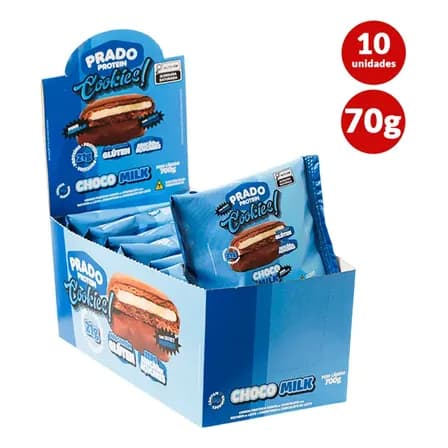 10 Cookies Prado Sabor Choco Milk 80g Sem Açúcar