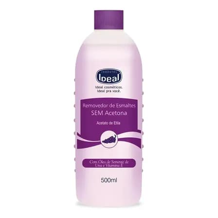 Removedor De Esmalte Sem Acetona Ideal 500ml