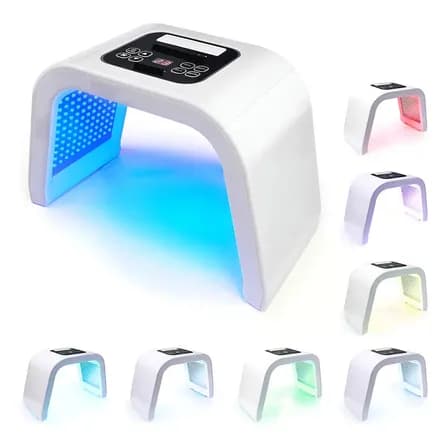 Cabine Cromoterapia Led 7 Cores Tratamento Terapia Facial Instrumento De Beleza De Espectro Colorido Remoção De Acne E Rejuvenescimento Da Pele Com Tecnologia De Fóton Mais Branco Para Sardas 127/220v
