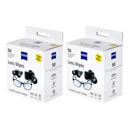 Zeiss Lens Wipes X100 Lenços Umedecido Limpa Lentes Óculos
