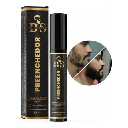 Escurecedor Preenchedor De Barba Preenche Falhas 10ml Preto
