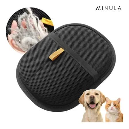Luva Tirar Pelo Pet Roupa Sofá Mágica Luva Reutilizável Removedor De Pelos Pet Preto