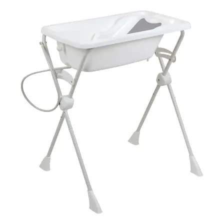 Kit Banho, Banheira + Suporte E Redutor De Assento - Burigotto Branco Liso