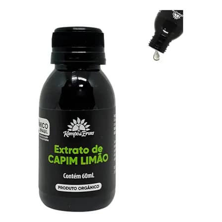 Extrato Capim Limão Puro Orgânico 60ml Kampo De Ervas