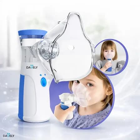 Inalador Nebulizador Portátil Bahrein Usb Pilha Cor Azul Silencioso Aparelho Inalação Compacto Mesh Bivolt Nebulizador... Branco 127/220v