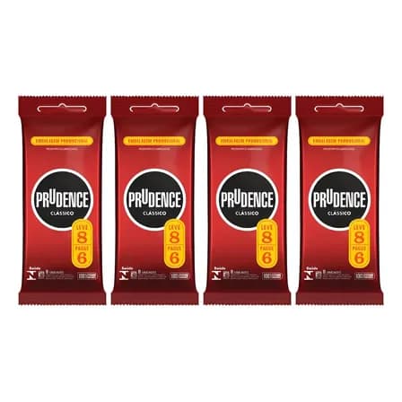 Kit 4 Preservativo Prudence Clássico Camisinha Lv 8 Pg 6