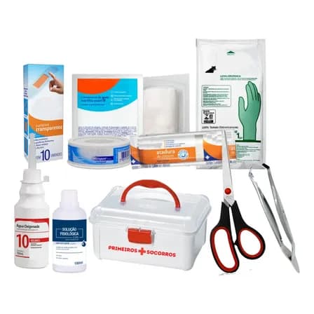 Kit Básico De Primeiros Socorros Plástico Por Kps