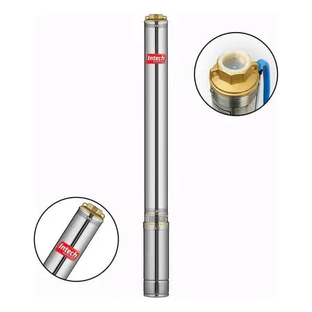 Bomba Submersa Caneta Palito Intech Machine Bsca2 1/4hp 2,5 Pol Para Poço Artesiano Água Limpa Aço Inox Alta Pressão Bomba Submersível Para Cisterna Caixa D'água Irrigação Compacta 220v