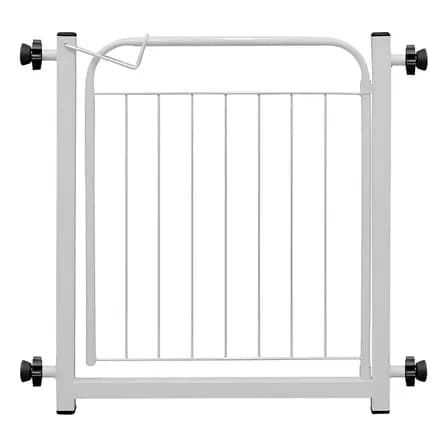 Grade Portão Porta Proteção Pets Crianças C/ Extensor Cor Branco Aramado 69cm
