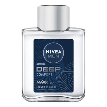 Nivea Men Deep Comfort Loção Pós-barba 100ml, Hidrata E Acalma, Alívio Imediato, Previne Irritações, Ação Antibacteriana, Pele Confortável