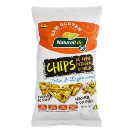 Kit De 12 Chips De Arroz Integral De Legumes 70g - Kodilar