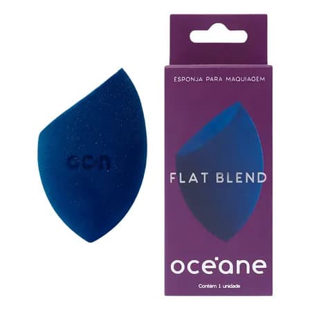 Esponja De Maquiagem - Flat Blend Azul Océane Tamanho Da Esponja Median