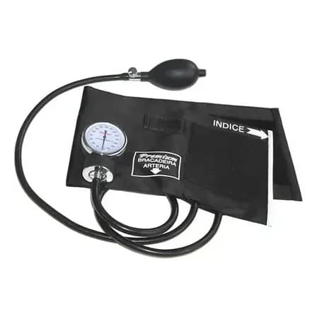 Aparelho De Pressão Arterial Manual Esfigmomanômetro Premium Preto Liso