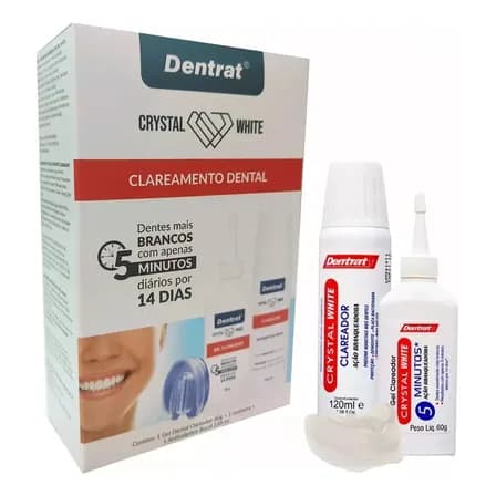 Clareamento Dental Crystal White Gel Clareador Moldeira