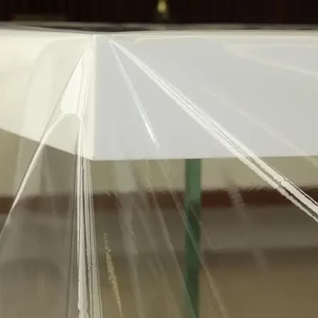 Toalha De Mesa Pvc Transparente Retangular 2,0x1,40 M Impermeável Cristal/transparente Liso